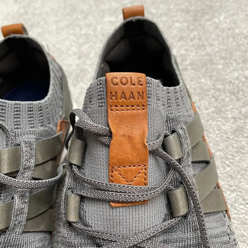 Cole Haan x Grand.Os Woven Grand Motion Sneaker Shoes Mens 12M Gray Knit Leather
